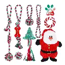 Pets.Love.Earth Christmas Rope Toy Kit With Santa – 8 pack  