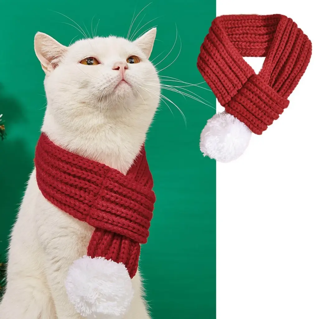 Pets.Love.Earth Christmas Solid Knitted Scarf  