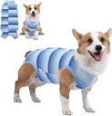Pets.Love.Earth Post – Operative Recovery Bodysuit – Blue Stripes 