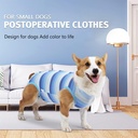 Pets.Love.Earth Post – Operative Recovery Bodysuit – Blue Stripes 