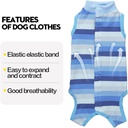 Pets.Love.Earth Post – Operative Recovery Bodysuit – Blue Stripes 