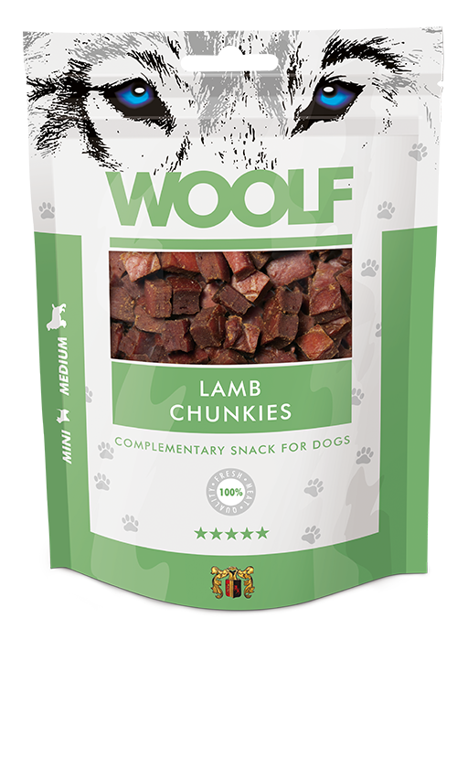 Woolf Lamb Chunkies – 100g 