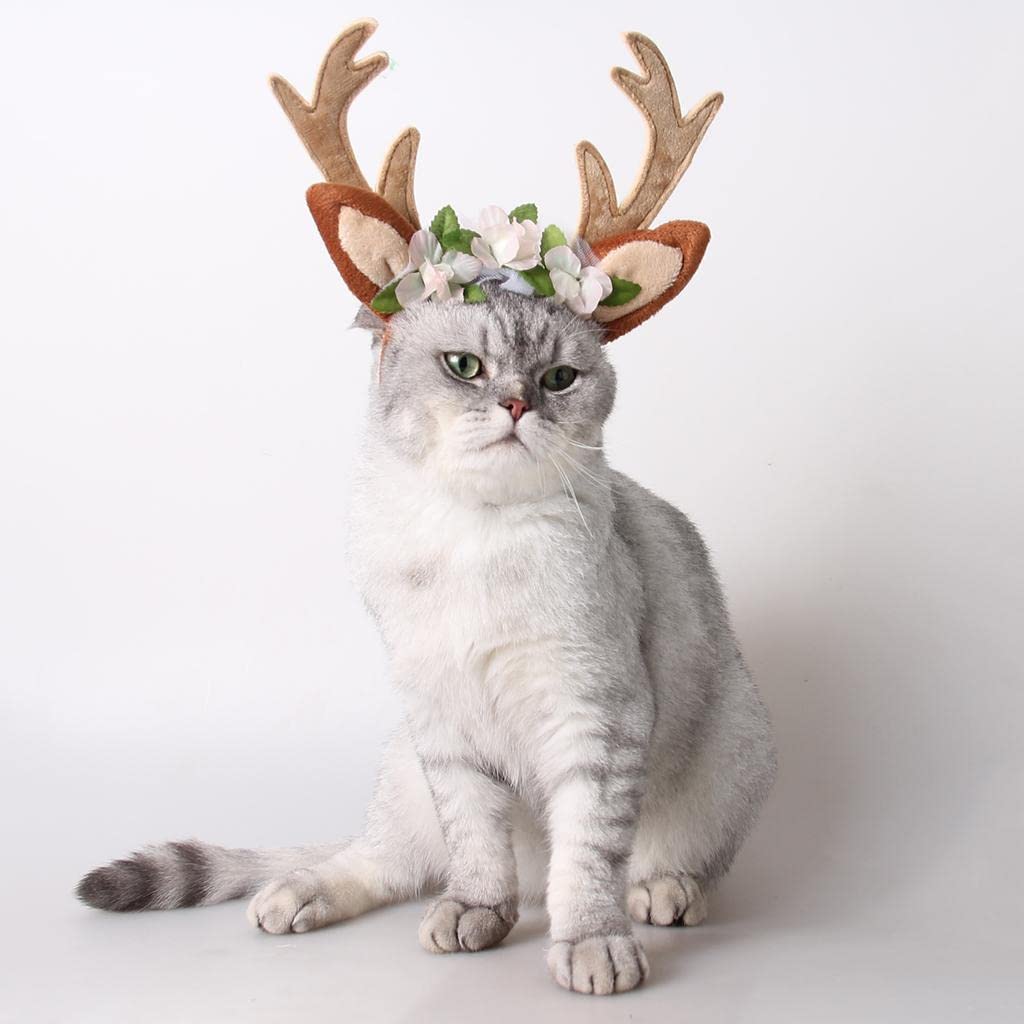 Pets.Love.Earth Christmas Antler Headband Brown - 18 cm 