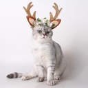 Pets.Love.Earth Christmas Antler Headband Brown - 18 cm 
