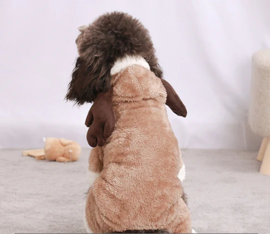 Pets.Love.Earth Fuzzy Elk Costume Brown