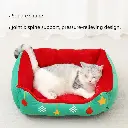 Pets.Love.Earth Christmas Square Bed  - 4 Pc Set   