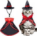 Pets.Love.Earth Witch Cape & Wizard Hat - Halloween 2-Piece Set 