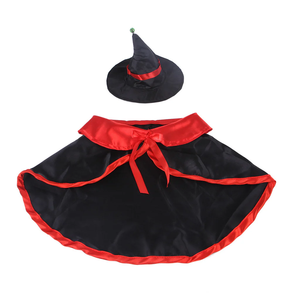 Pets.Love.Earth Witch Cape & Wizard Hat - Halloween 2-Piece Set 