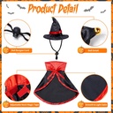 Pets.Love.Earth Witch Cape & Wizard Hat - Halloween 2-Piece Set 