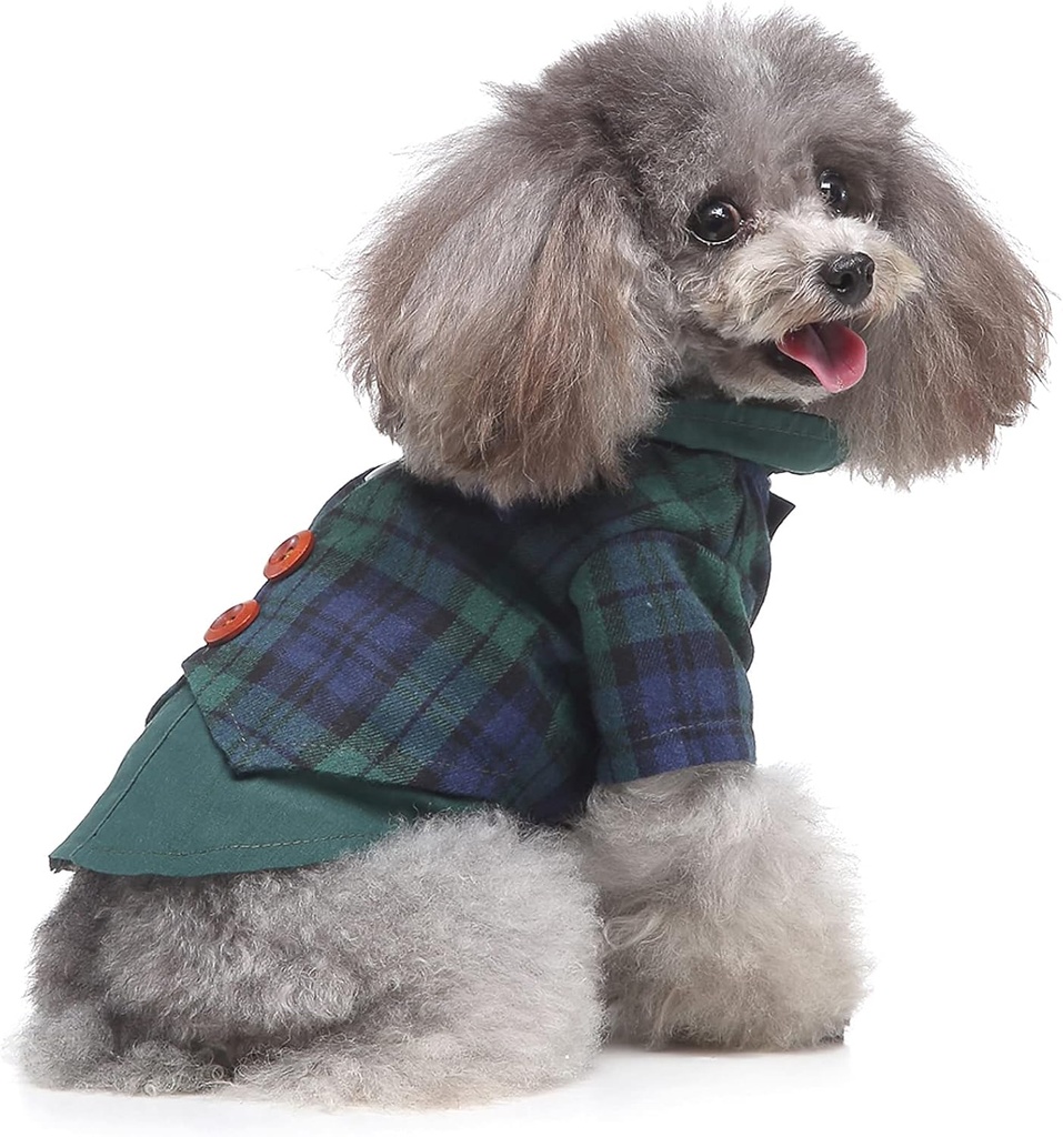 Pets.Love.Earth Gentleman Plaid Shirt -  Green 