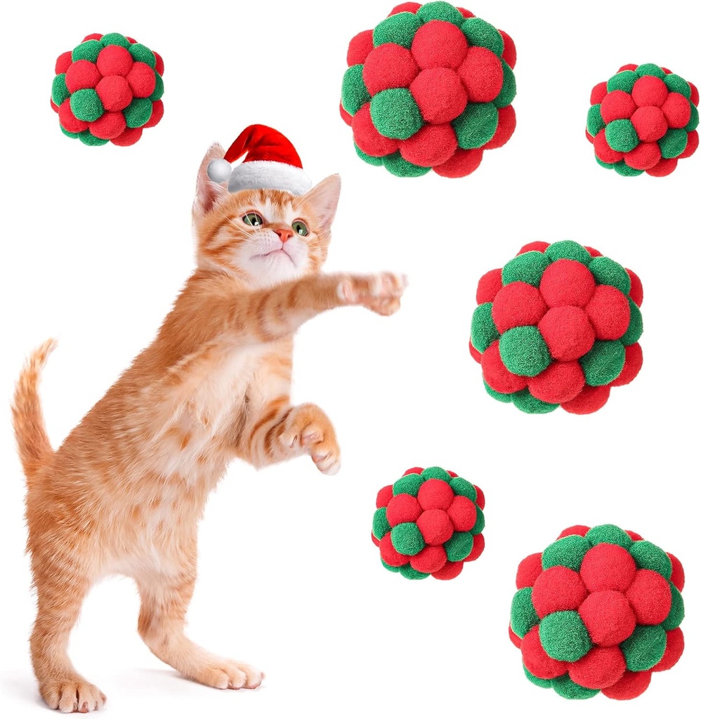 Pets.Love.Earth Holiday Puff Ball 4cm 