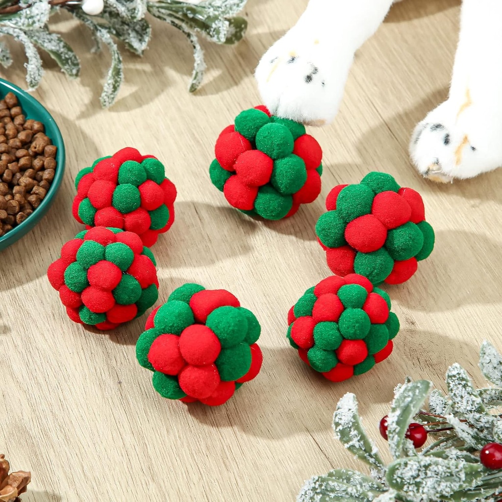 Pets.Love.Earth Holiday Puff Ball 4cm 