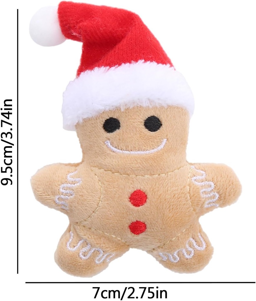Pets.Love.Earth Cat Toy Ginger Cookie Plush -  7x9.5cm 
