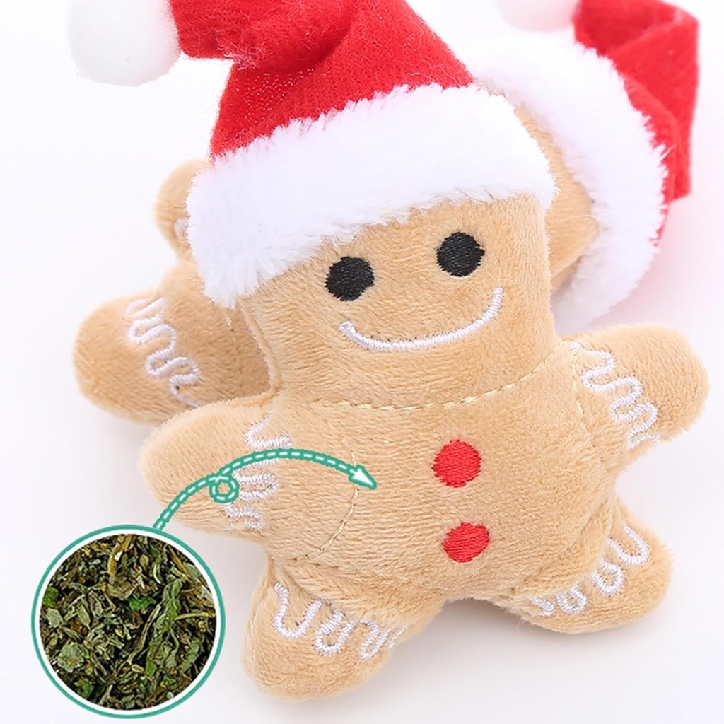 Pets.Love.Earth Cat Toy Ginger Cookie Plush -  7x9.5cm 