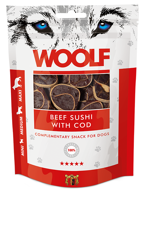Woolf Beef Sushi With Cod – 100g 