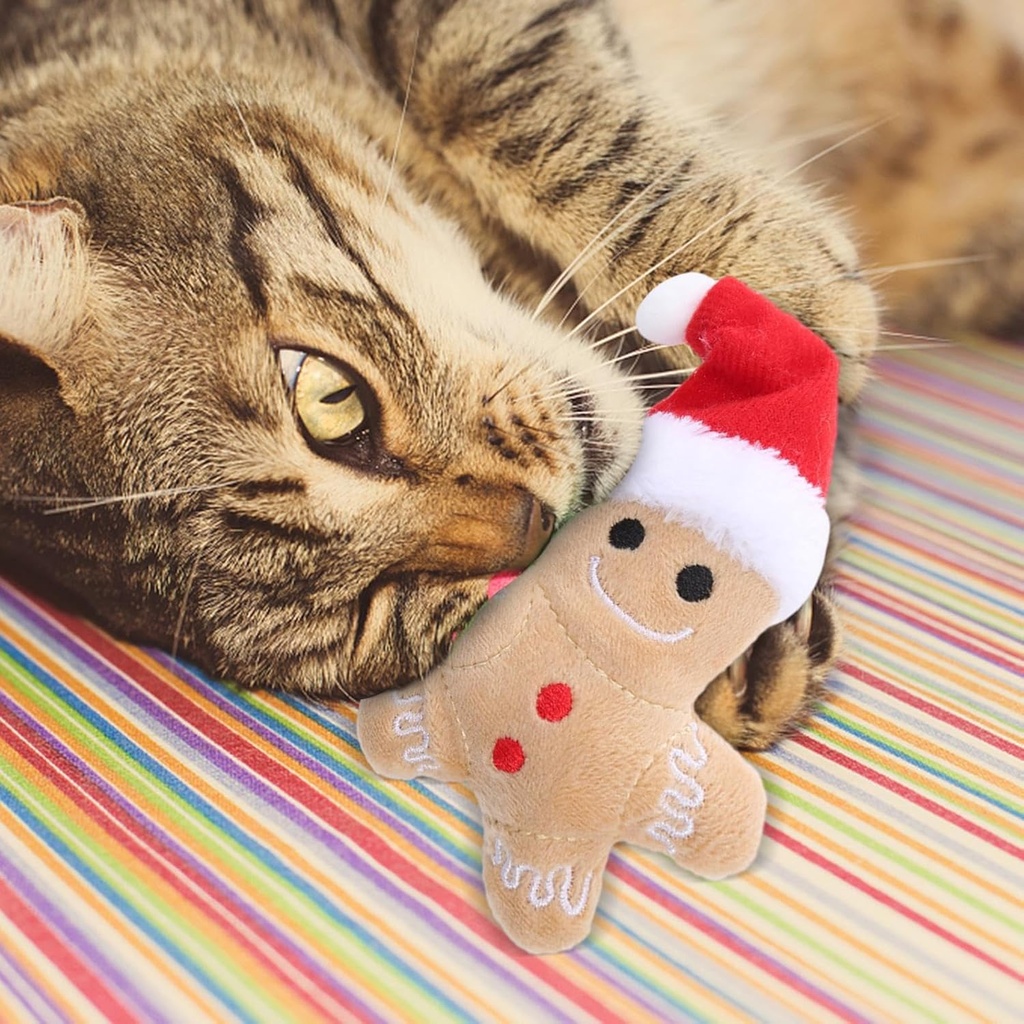 Pets.Love.Earth Cat Toy Ginger Cookie Plush -  7x9.5cm 