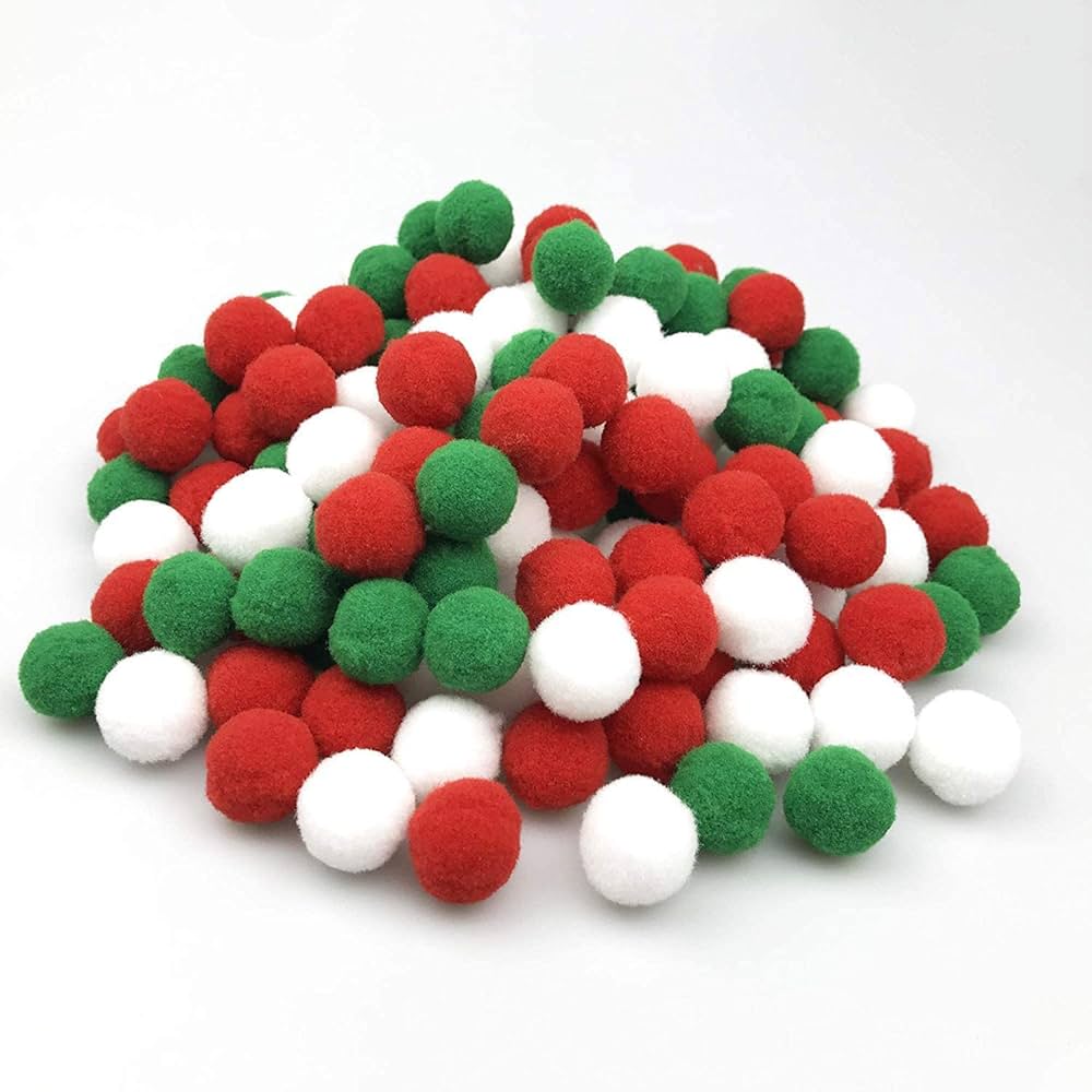 Pets.Love.Earth Holiday Cat Pom Pom Balls (20 Ball Pet Set) 