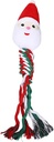 Pets.Love.Earth Christmas Fetch Rope Santa With Circle Rope Toy - 33 cm 