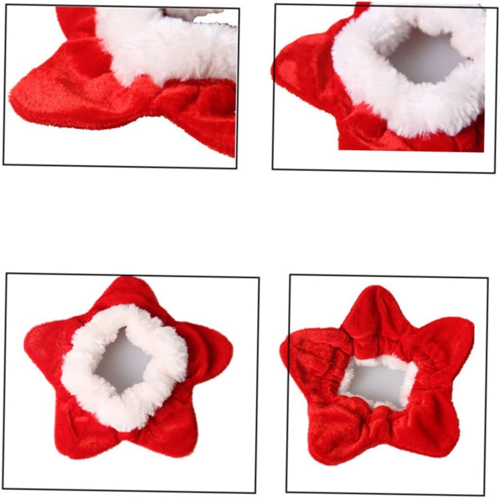 Pets.Love.Earth Holiday Garland Collar Red and Fuzzy - 15 cm 