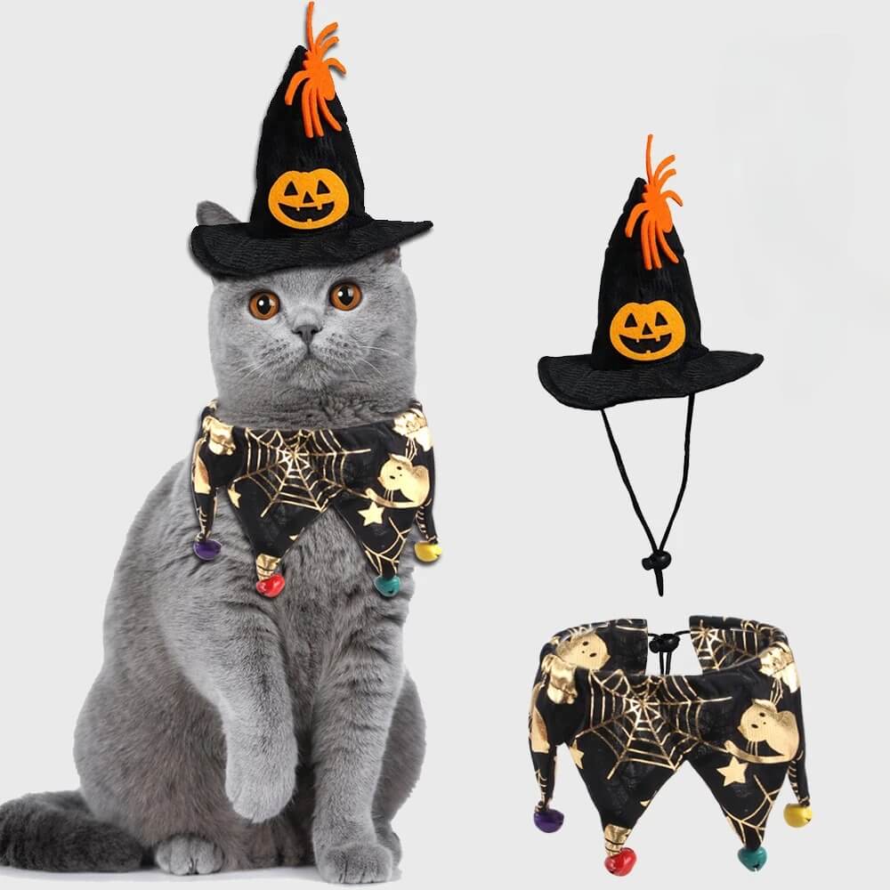 Pets.Love.Earth Halloween Jester - Hat & Bandana Set 