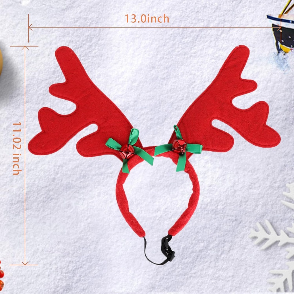 Pets.Love.Earth Antler Headband red - 28 cm 