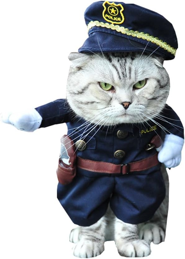 Pets.Love.Earth Traffic Police Uniform (With Hat & Tie) 