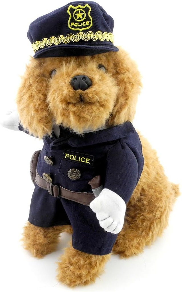 Pets.Love.Earth Traffic Police Uniform (With Hat & Tie) 