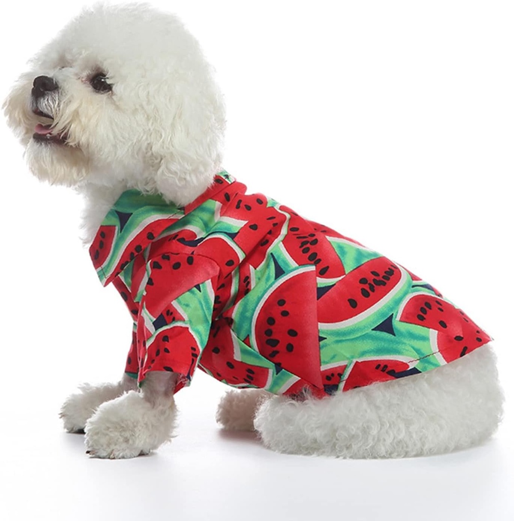 Pets.Love.Earth Hawaiian Summer Shirt  - Watermelon 