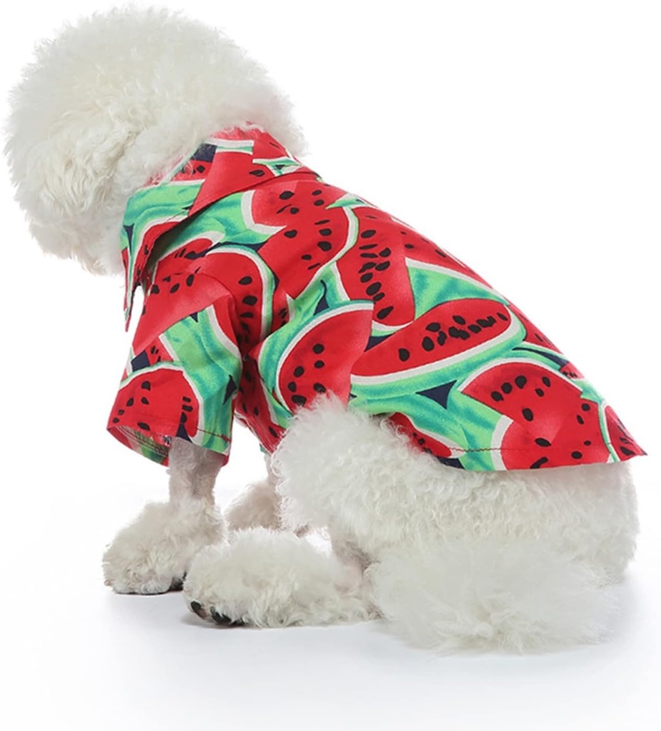 Pets.Love.Earth Hawaiian Summer Shirt  - Watermelon 