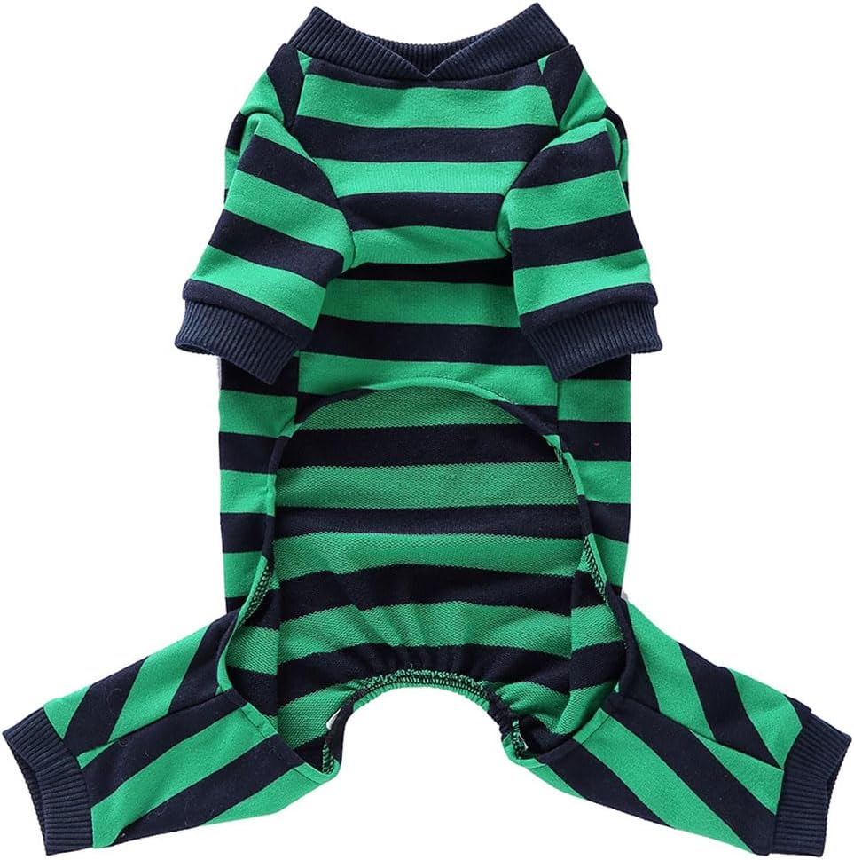 Pets.Love.Earth Green Blue Stripe Over All 
