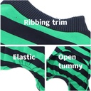 Pets.Love.Earth Green Blue Stripe Over All 