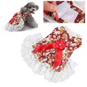 Pets.Love.Earth Floral Dress - Red Flower Bow