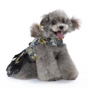 Pets.Love.Earth Floral Dress - Black Flower Bow
