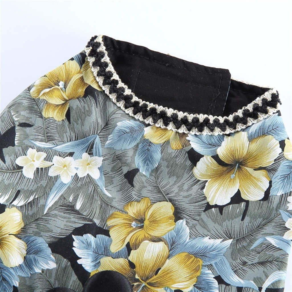 Pets.Love.Earth Floral Dress - Black Flower Bow