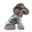 Pets.Love.Earth Hawaiian Summer Shirt - White & Green 