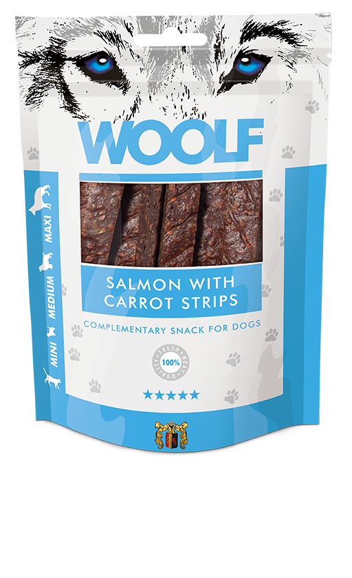 Woolf Salmon With Carrot Strips – 100g 