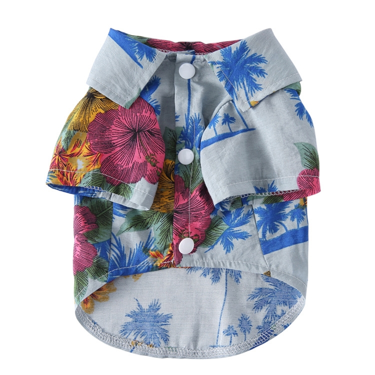 Pets.Love.Earth Hawaiian Summer Shirt - Grey & Blue 