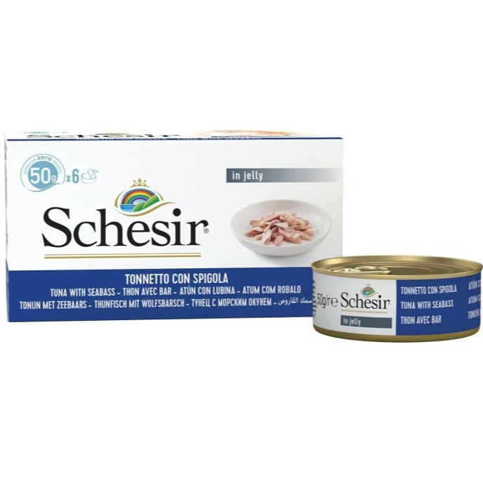 Schesir Can For Cat Tuna With Seabass In Jelly 6x50g Per Pack