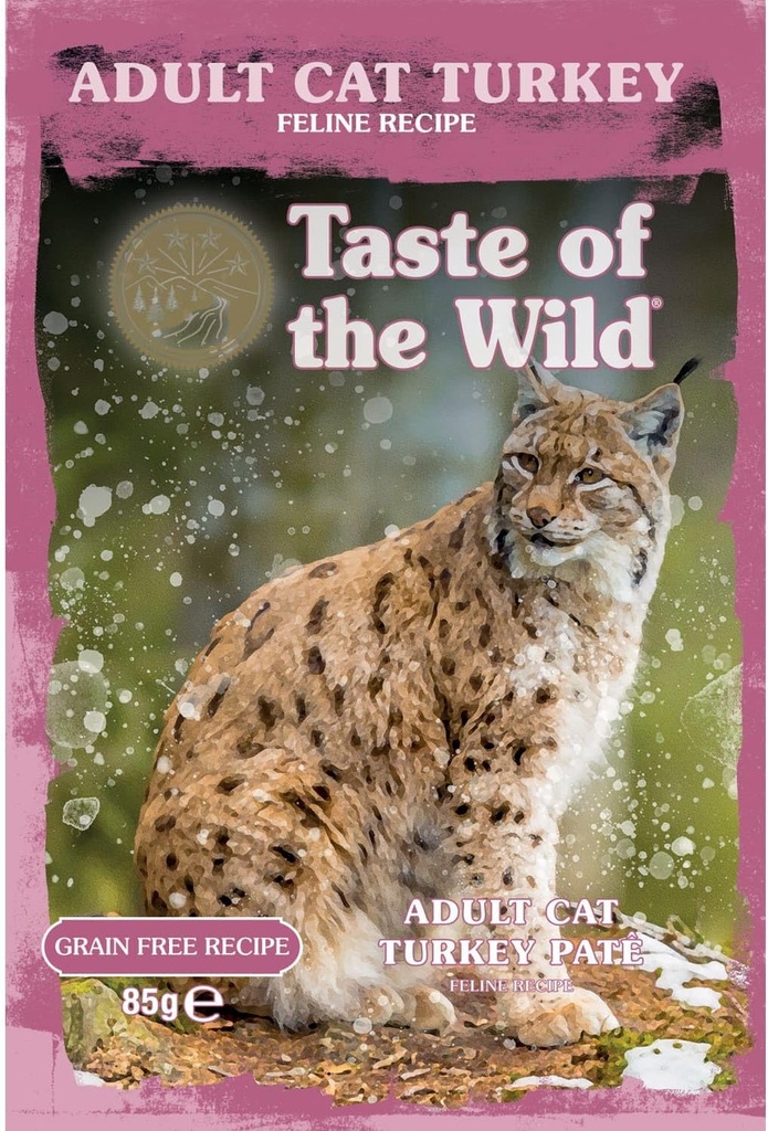 Taste of the Wild Grain Free Adult Cat Pate Turkey Pouch 85g