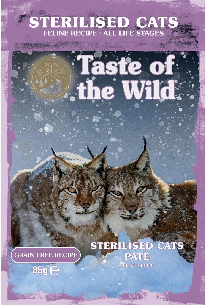 Taste of the Wild Grain Free Sterilised Cat Pate Pouch 85g
