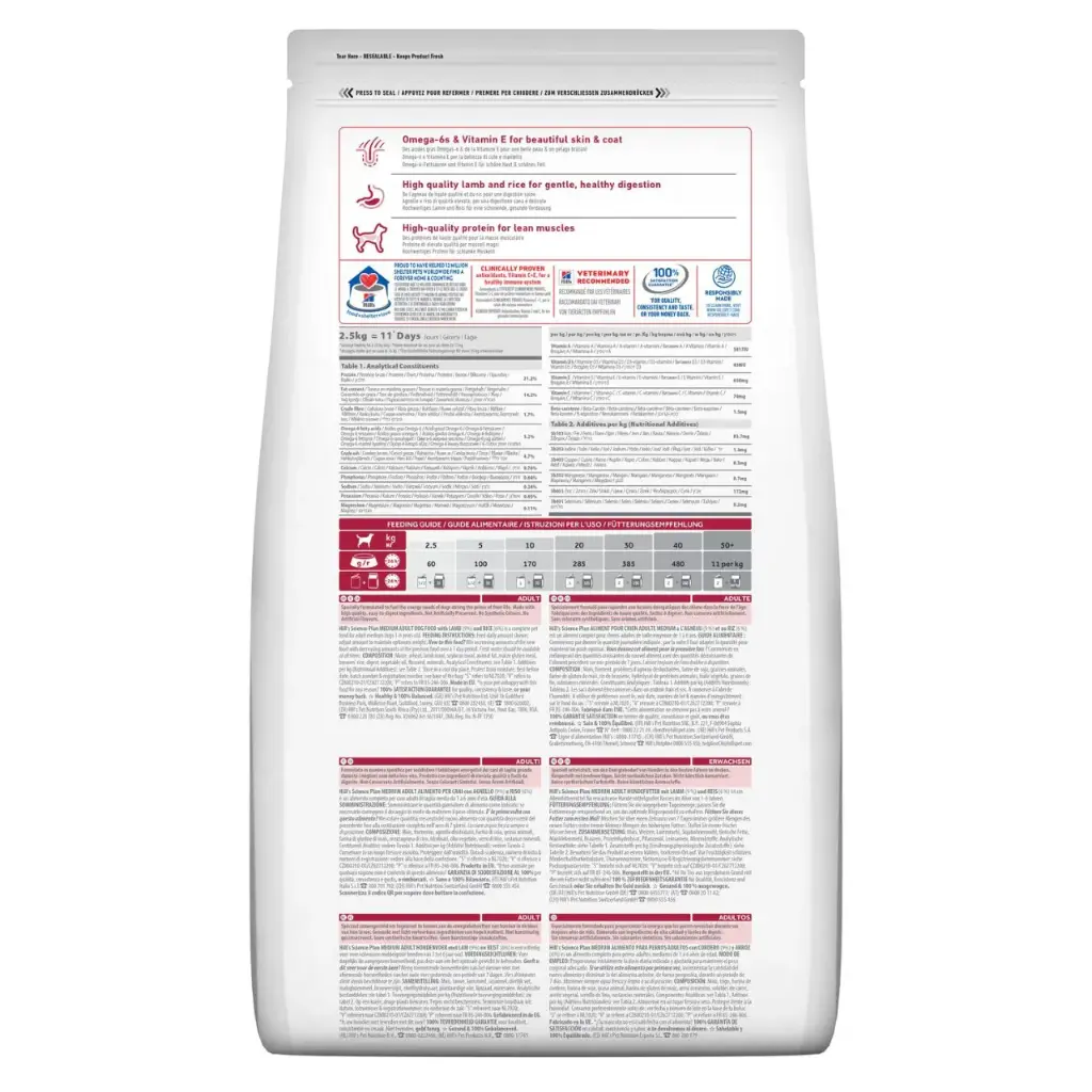 Hill's Science Plan Canine Adult Medium Lamb