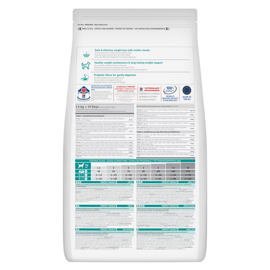 Hill's Science Plan Canine Adult Perfect Weight Small & Mini Chicken