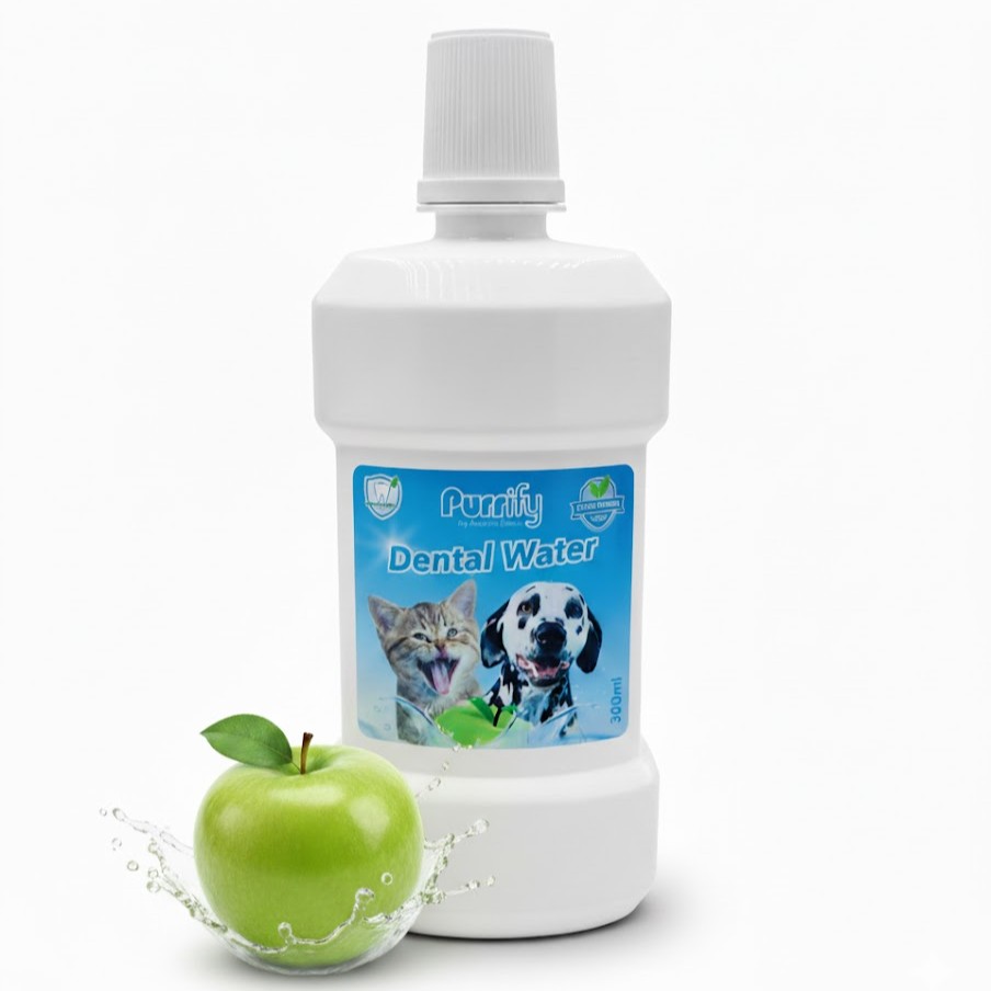 Purrify Dental Water – Green Apple Flavour 1.8L (6 x 300ml )