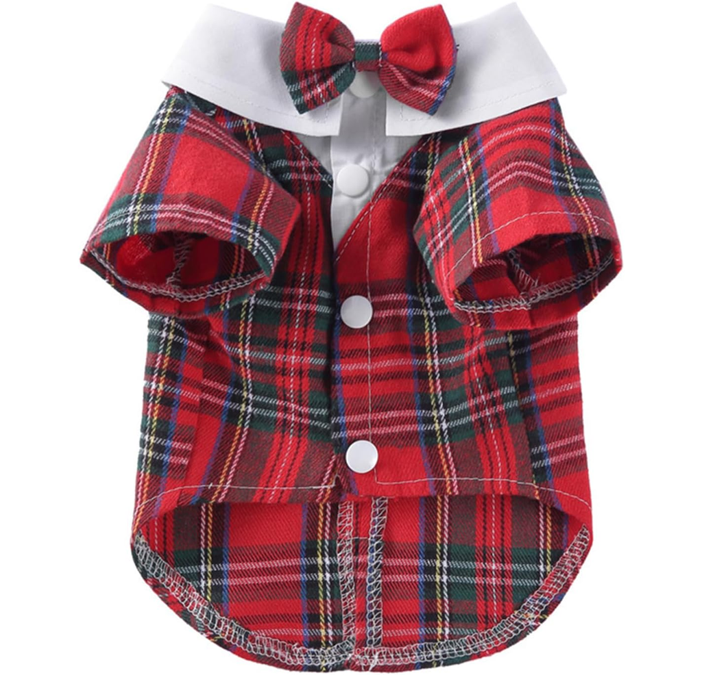 Pets.Love.Earth Gentleman Costumes Red Grid