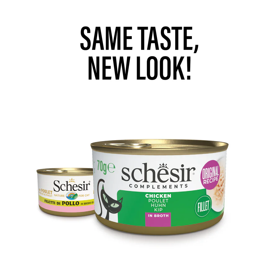 Schesir Cat Can Chicken Fillets in Broth 70g