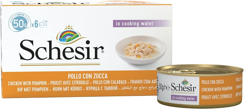 Schesir Can For Cat Chicken Fillet With Pumpkin 6x50g Per Pack