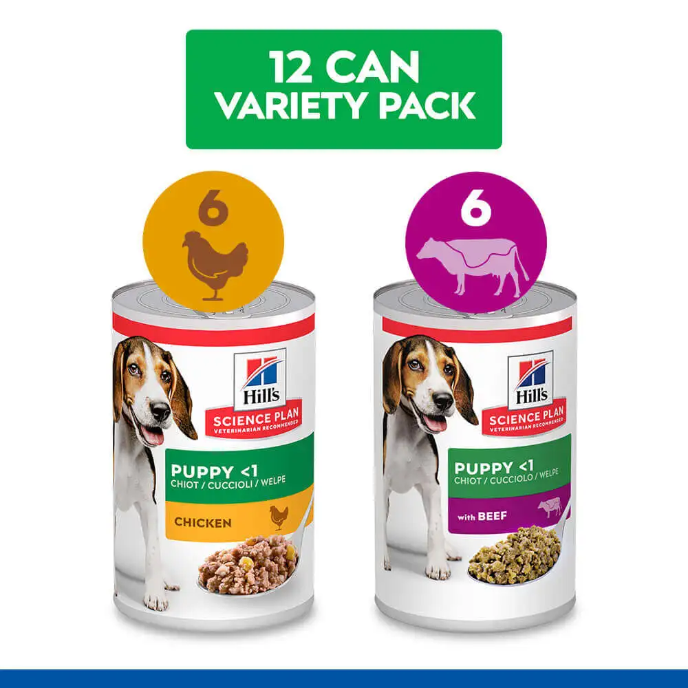 Hill's Science Plan Canine Adult Multipack Canned 370gx12 with Chicken, Turkey & Beef