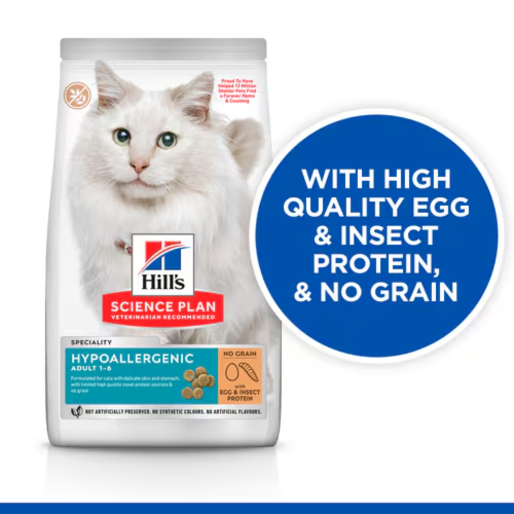 Hill's Science Plan Feline Adult Hypoallergenic Egg and Insects 1.5kg 