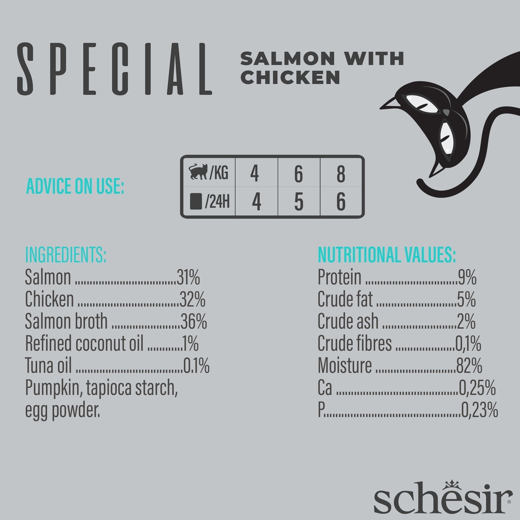 Schesir Special Mousse Skin & Coat Salmon with Chicken 70g
