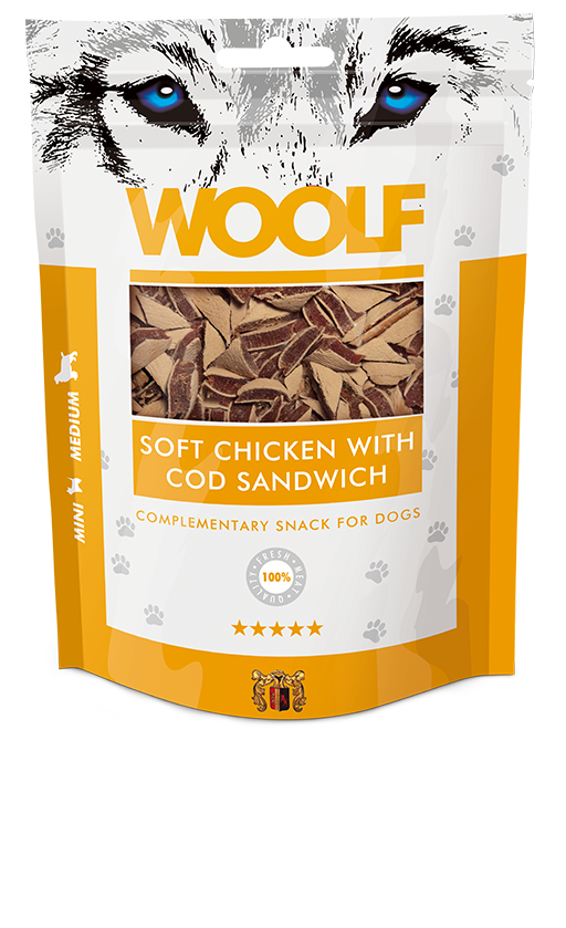 Woolf Chicken With Cod Sandwich – 100g 